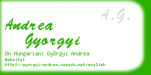 andrea gyorgyi business card
